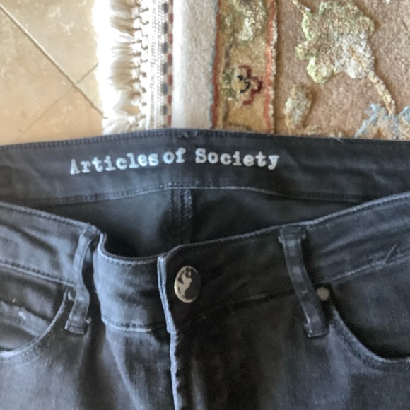 Articles of Society Distressed Black Jeans - Picture 2 of 5